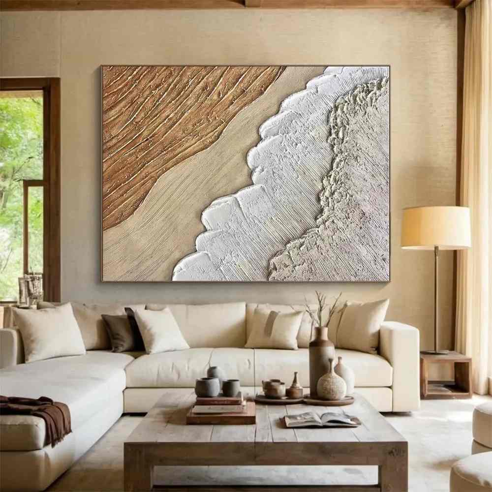 Rustic Architecture Timeless - oversized minimalist art for studio